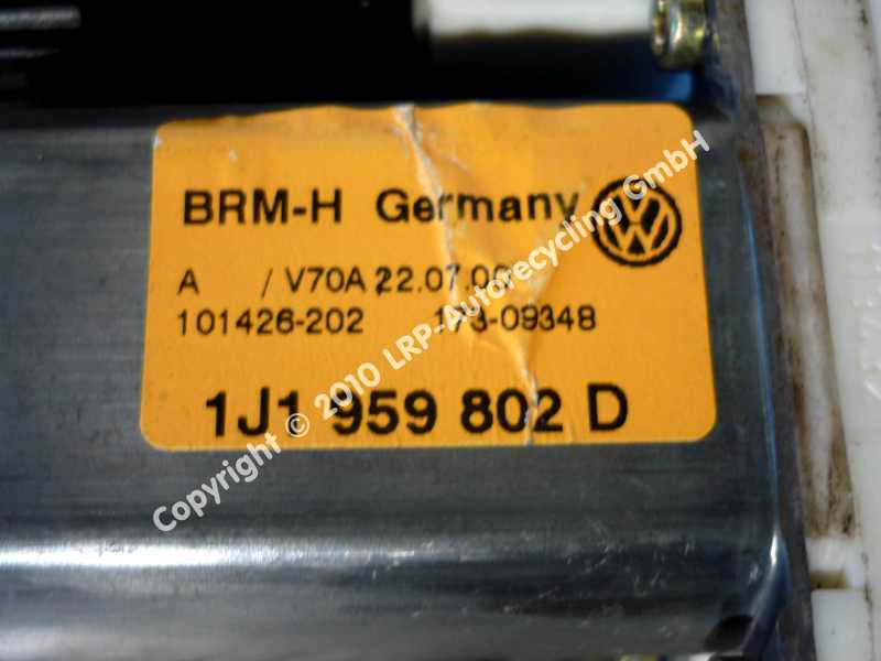 VW Golf 4 1J Fensterhebermotor Tür vorn rechts 1J1959802D BROSE BJ1999